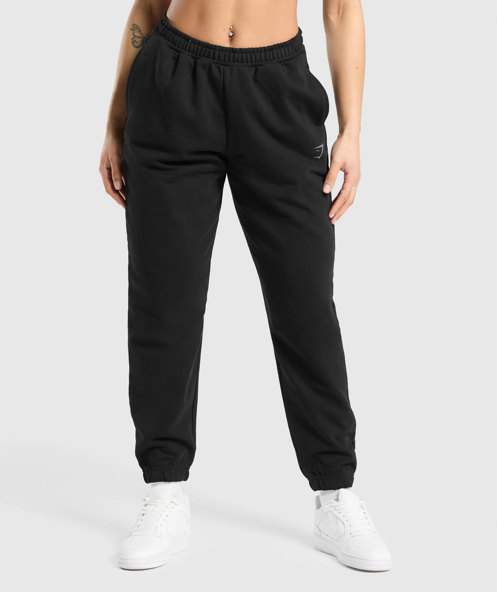 Gymshark Lifting Graphic Oversized Joggers - Black