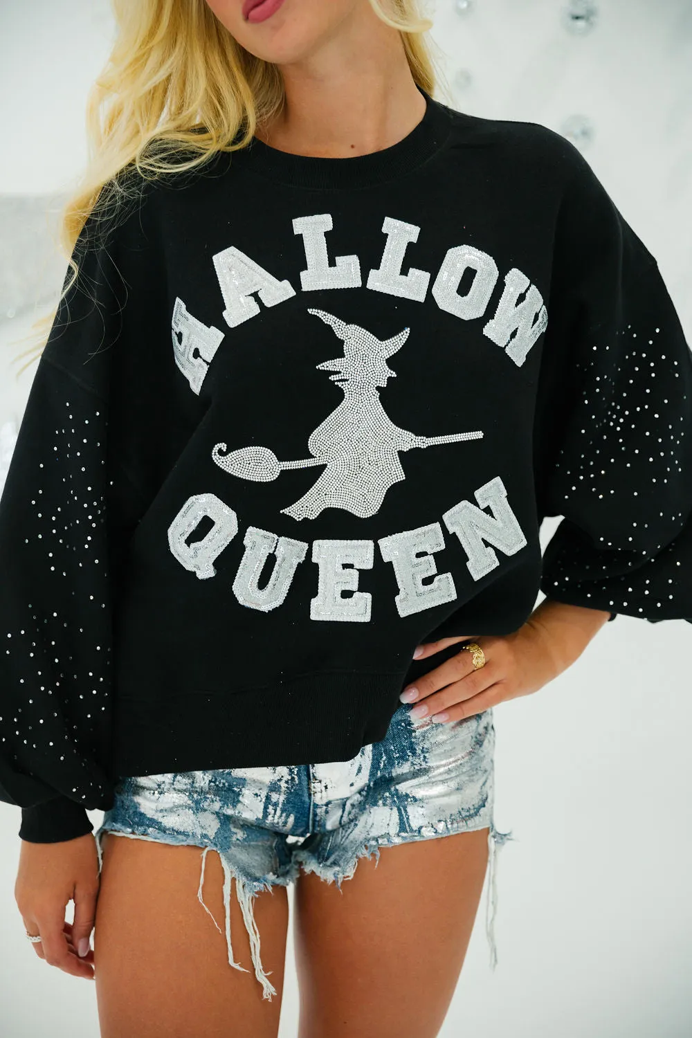 HALLOW QUEEN WITCH BLACK PULLOVER