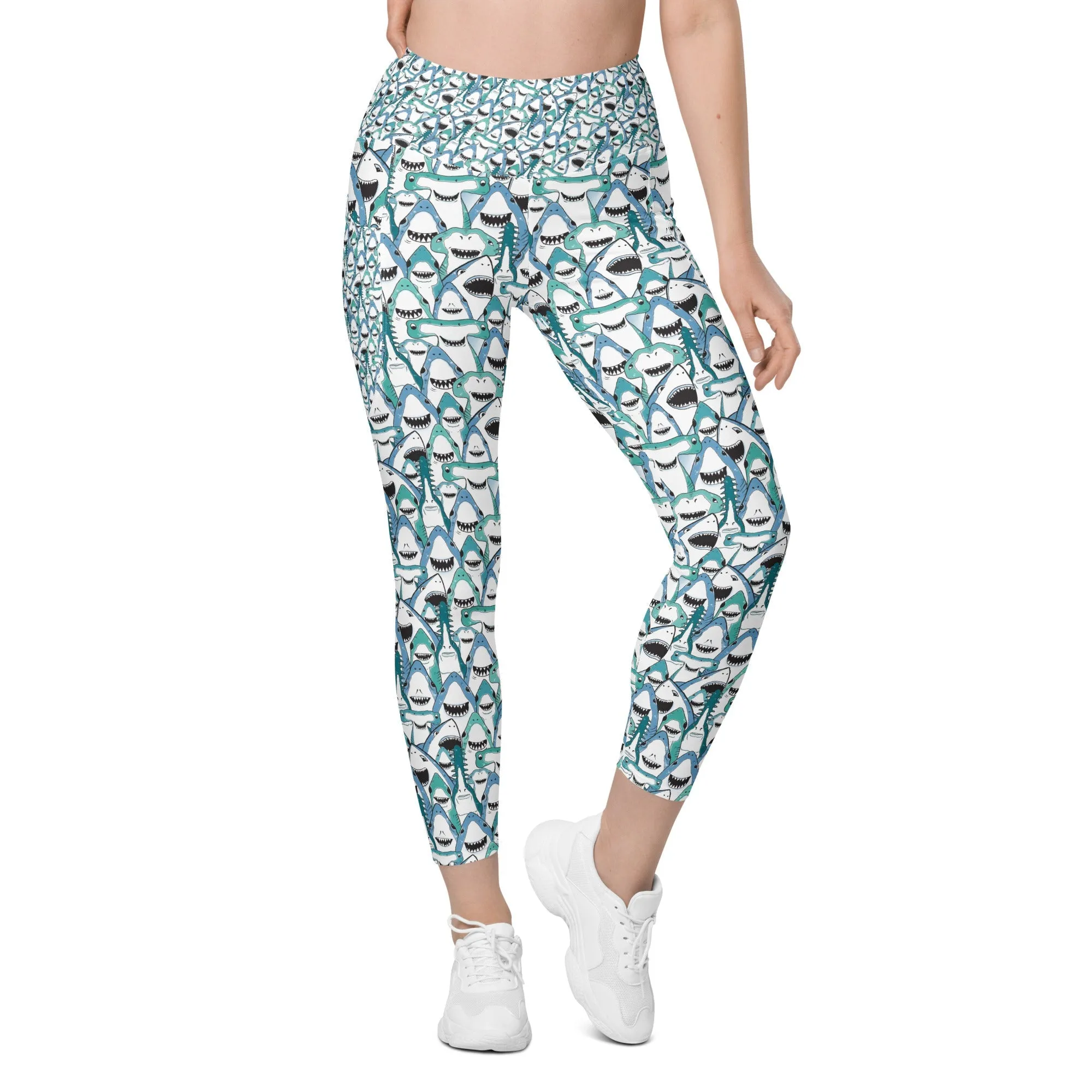 Happiest Sharks Pocket Leggings (Warehouse)