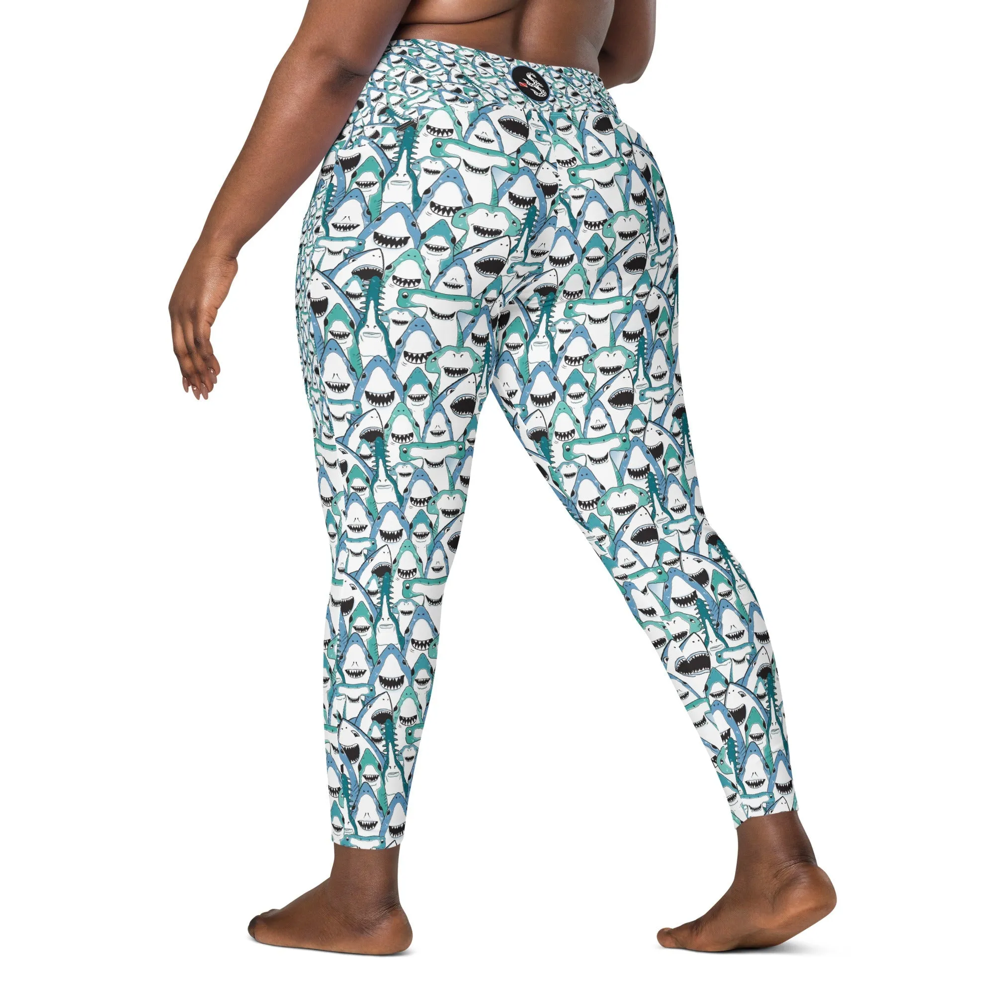 Happiest Sharks Pocket Leggings (Warehouse)