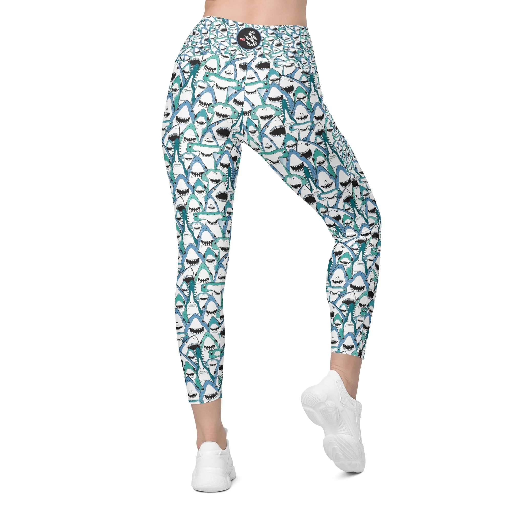 Happiest Sharks Pocket Leggings (Warehouse)