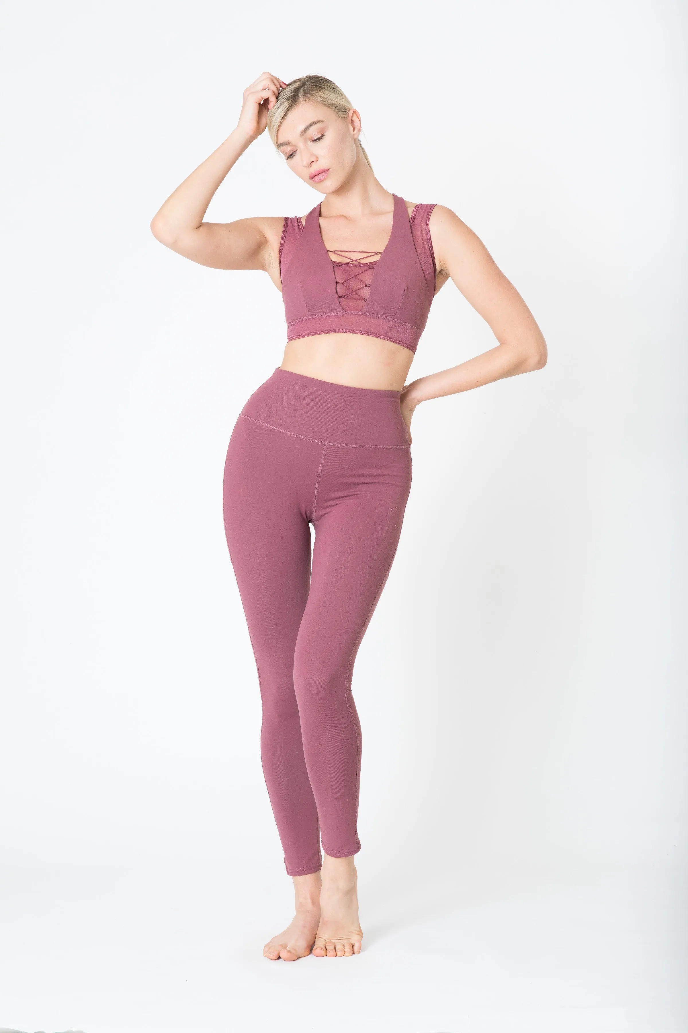 HEART CHAKRA LEGGING MAUVE