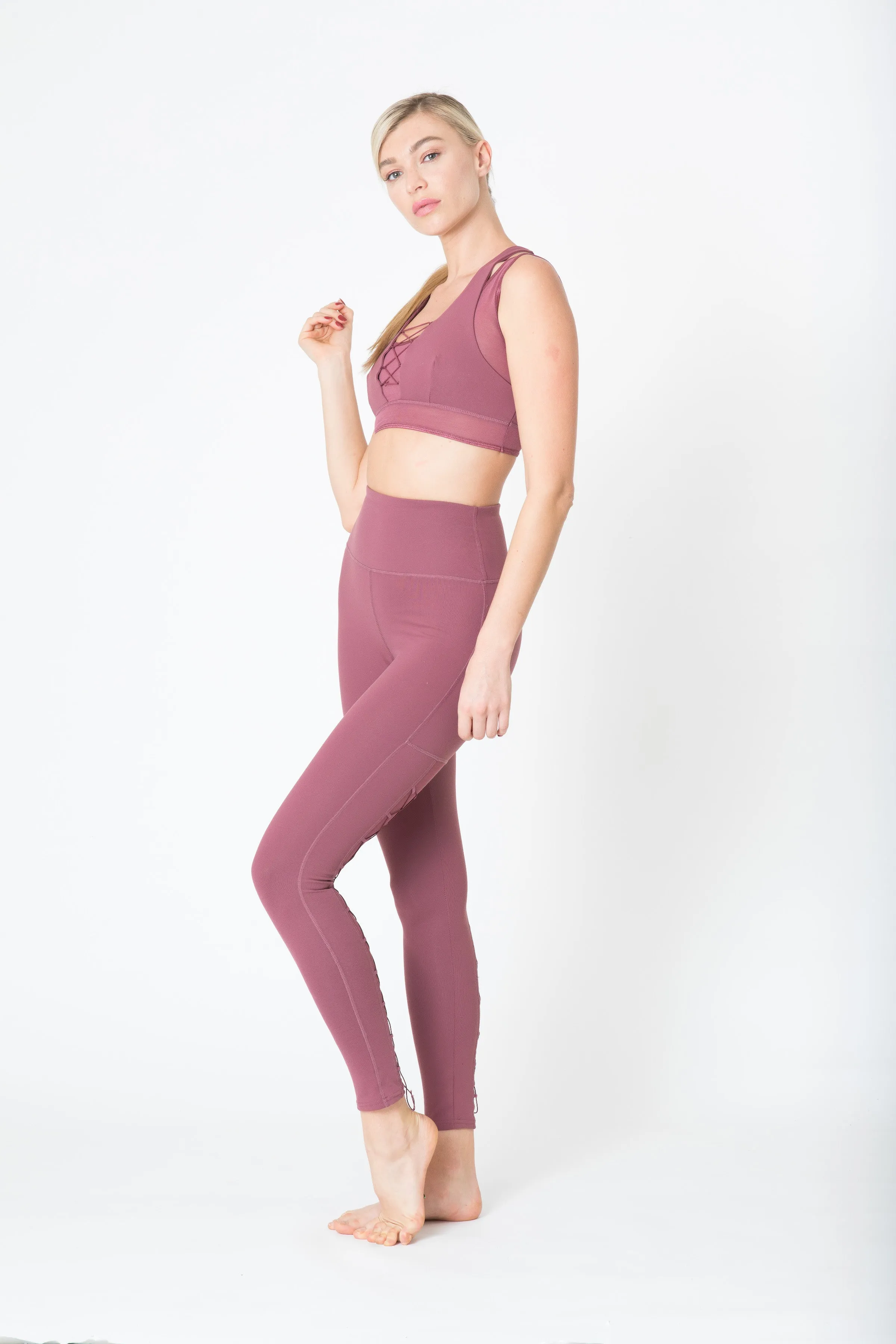 HEART CHAKRA LEGGING MAUVE