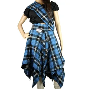 Highland Kilt Pixie skirt Ramsey Blue Tartan