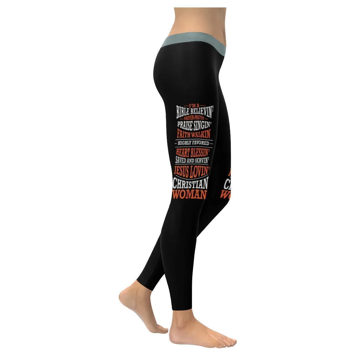 Im A Bible Believin Prayin Jesus Lovin Christian Woman Christian Womens Leggings - Christian Leggings For Women