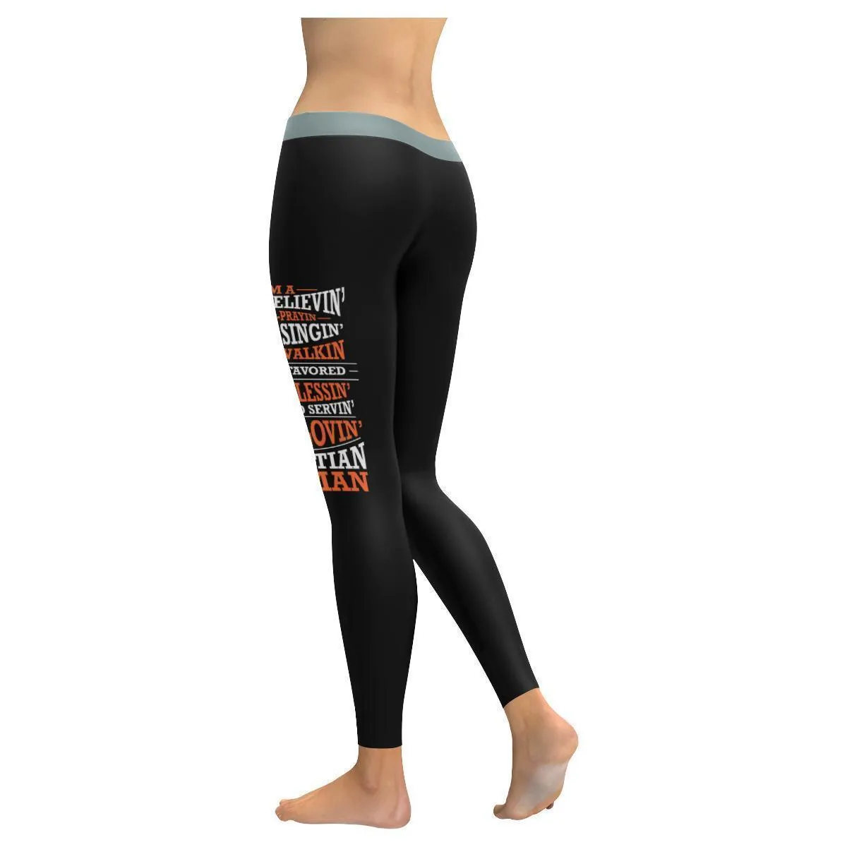 Im A Bible Believin Prayin Jesus Lovin Christian Woman Christian Womens Leggings - Christian Leggings For Women