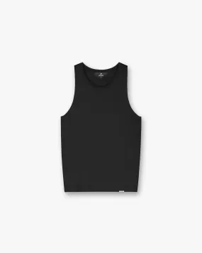 Initial Rib Vest - Black