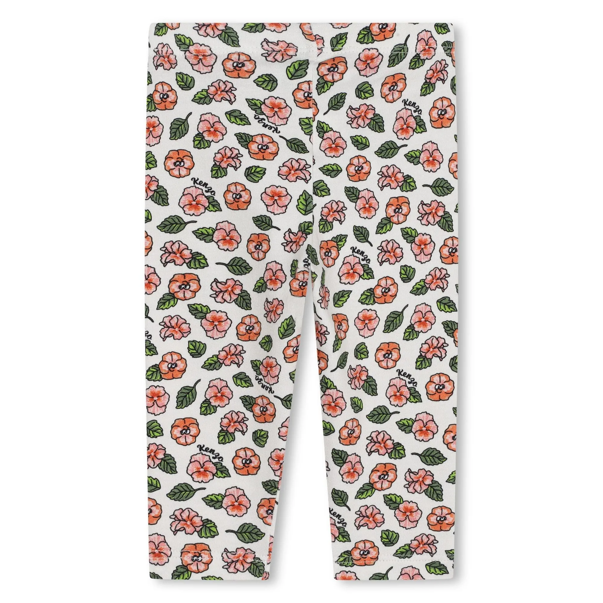 Ivory Baby Rose Graphic Leggings