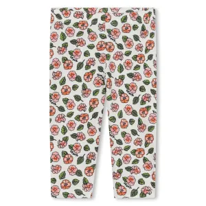 Ivory Baby Rose Graphic Leggings