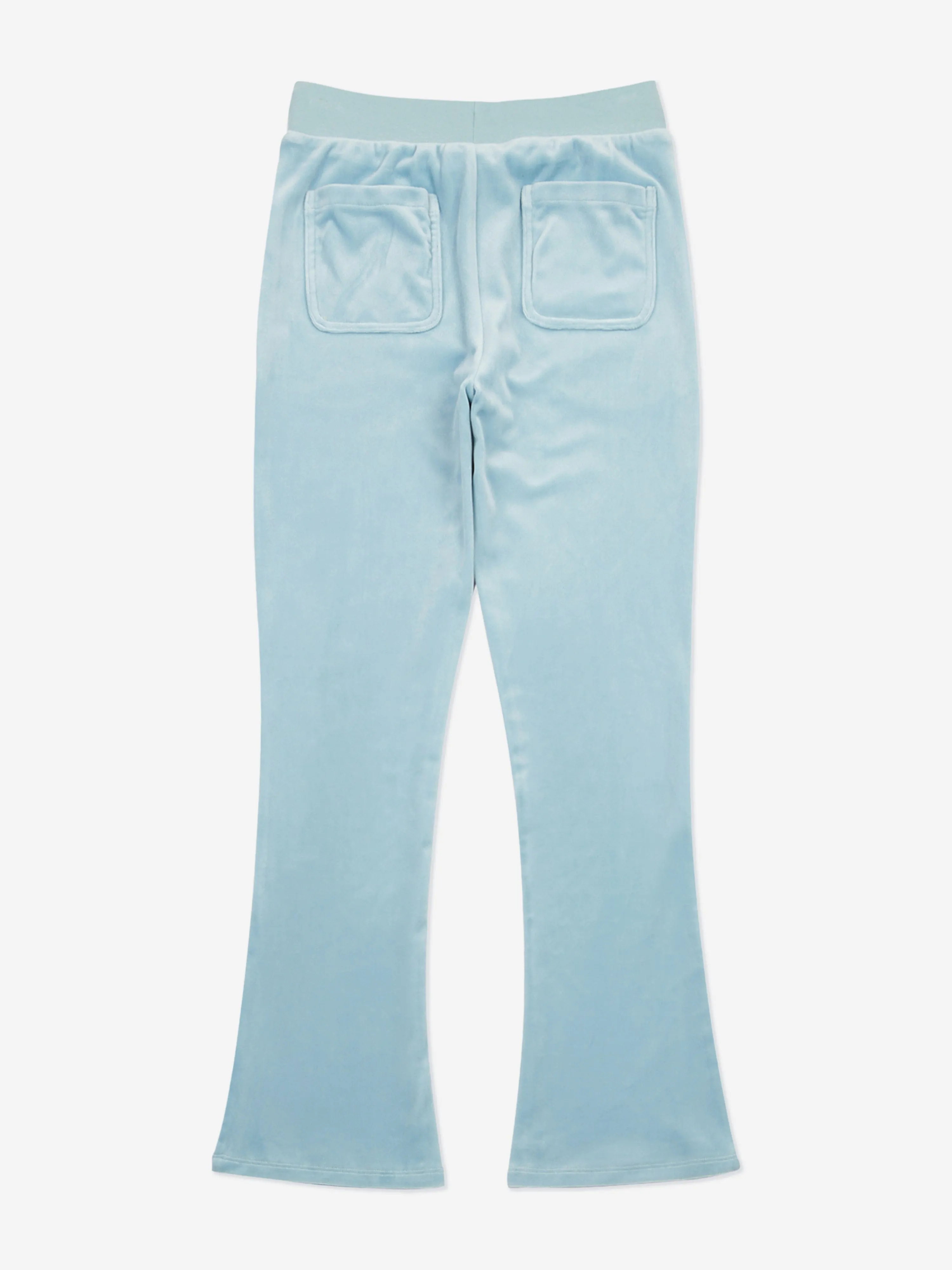 Juicy Couture Girls Diamante Logo Bootcut Joggers in Blue