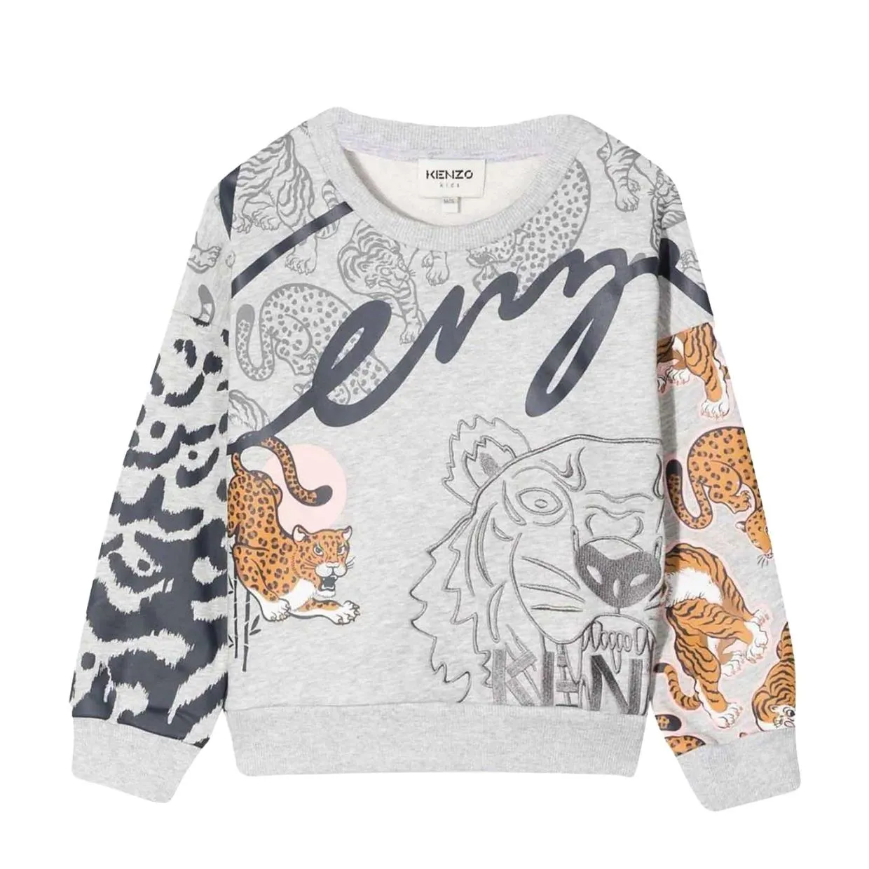 Kenzo Kids Grey Multi Iconic Logo Sweatshirt