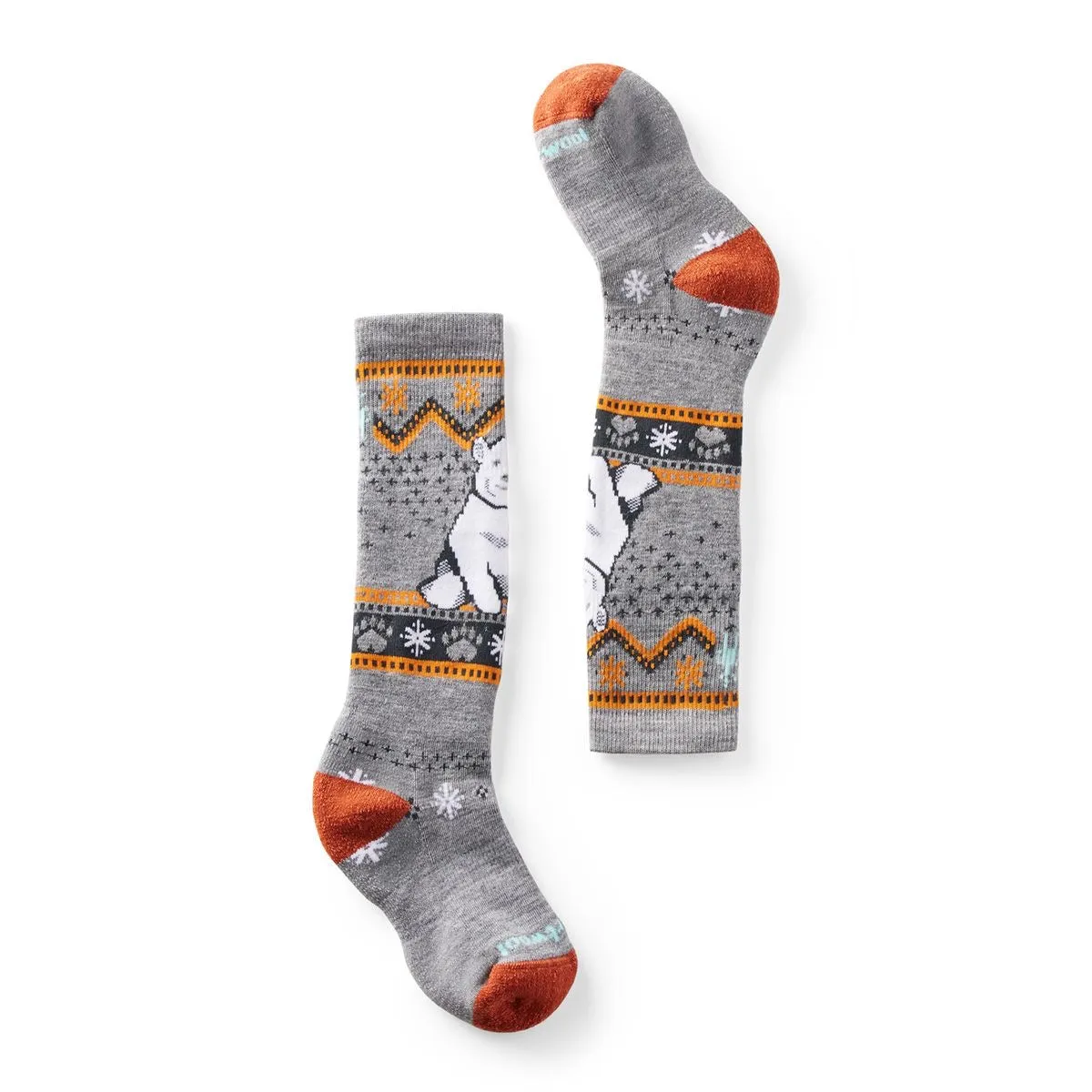 Kids Wintersport Full Cushion Polar Bear Pattern OTC Socks