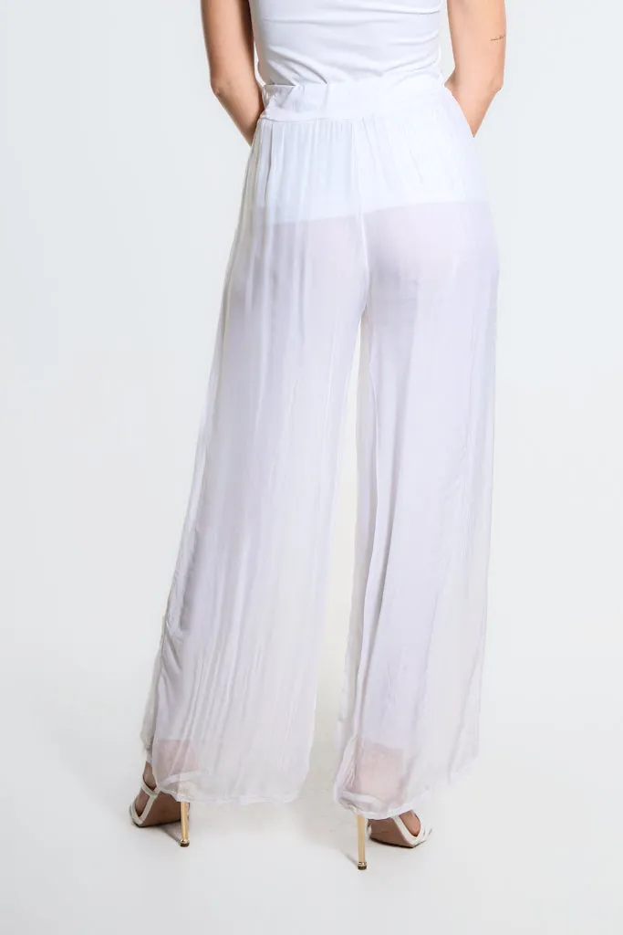 Kimberly Wrap Front Silk Pant (PL214)