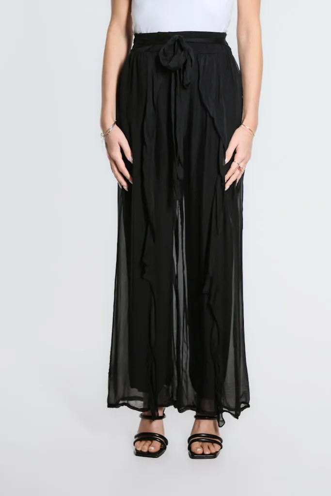 Kimberly Wrap Front Silk Pant (PL214)