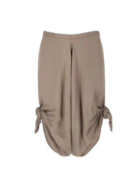 knotted knee-length silk culottes