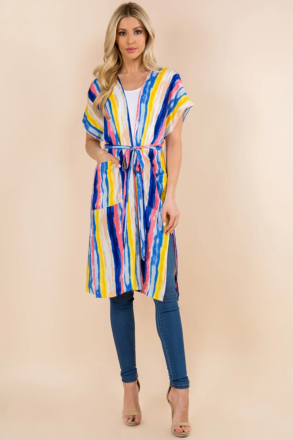 KP-1C26 stripe kimono