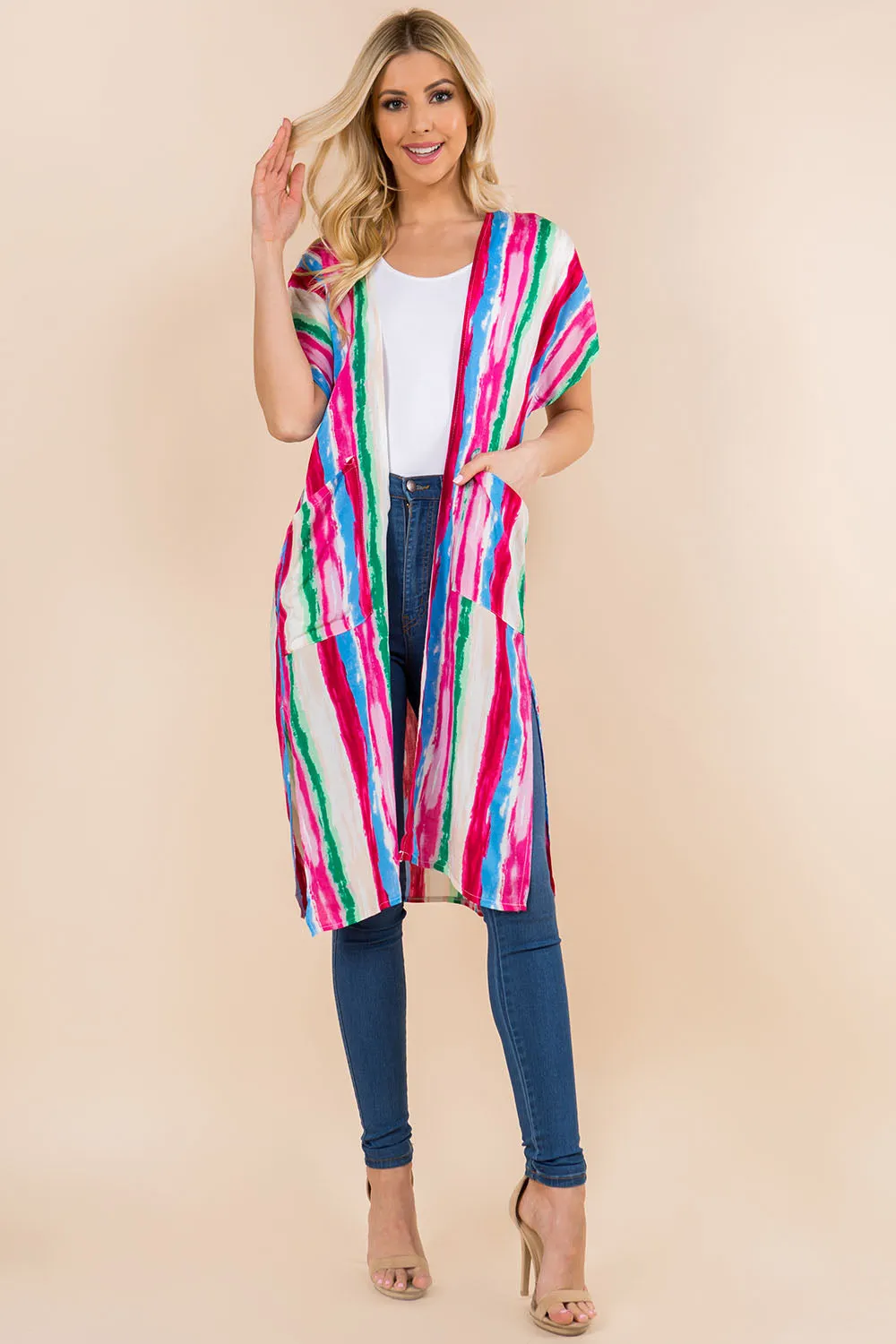 KP-1C26 stripe kimono