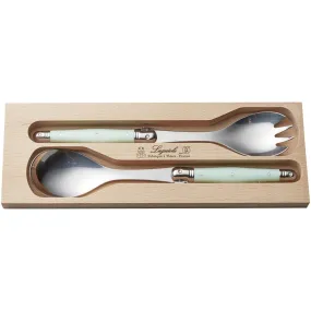 Laguiole Andre Verdier Debutant Salad Servers Mint