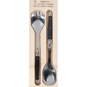 Laguiole Jean Dubost Deluxe Salad Servers Black