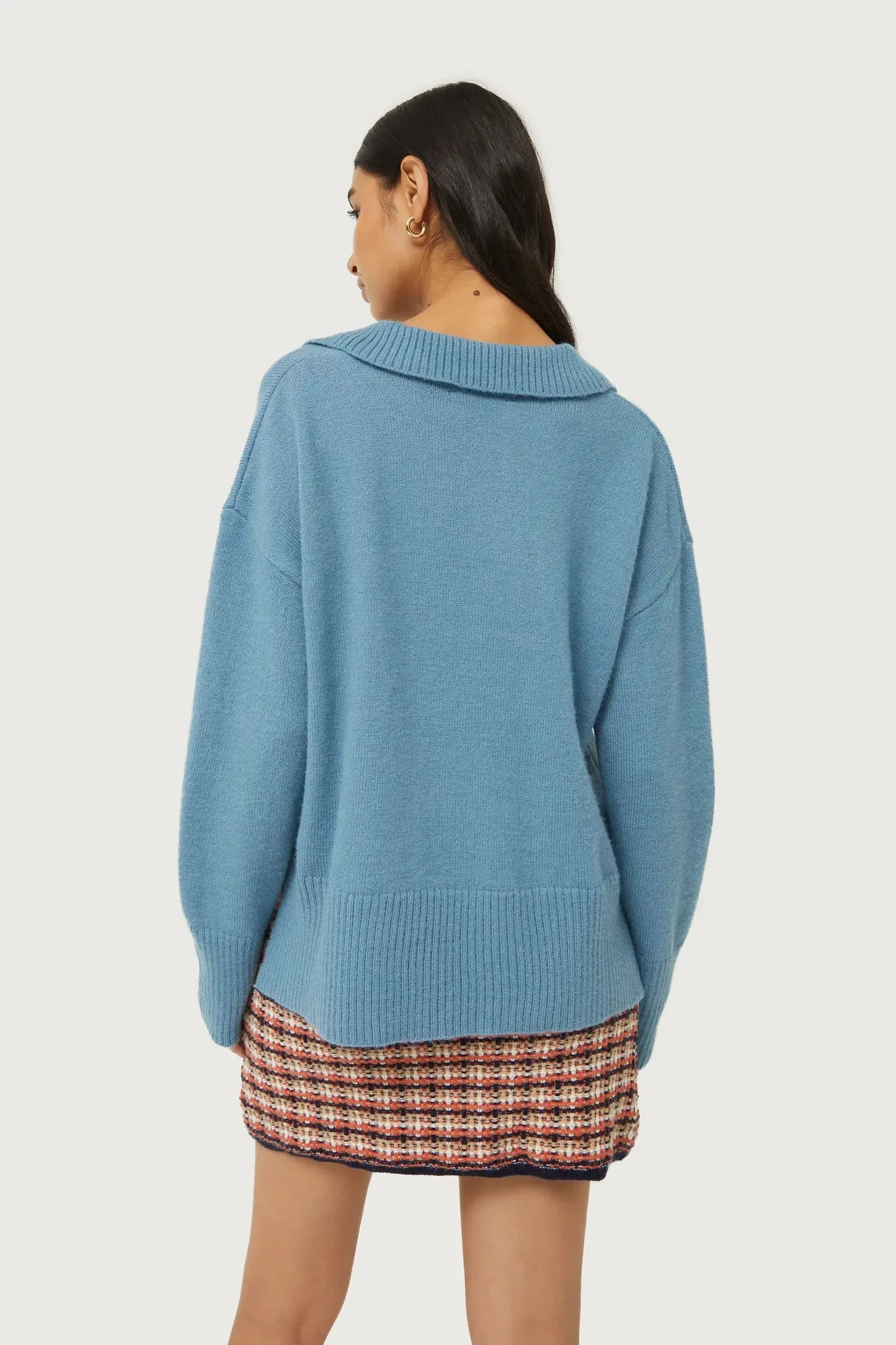 Laura Polo Knit in Baby Blue