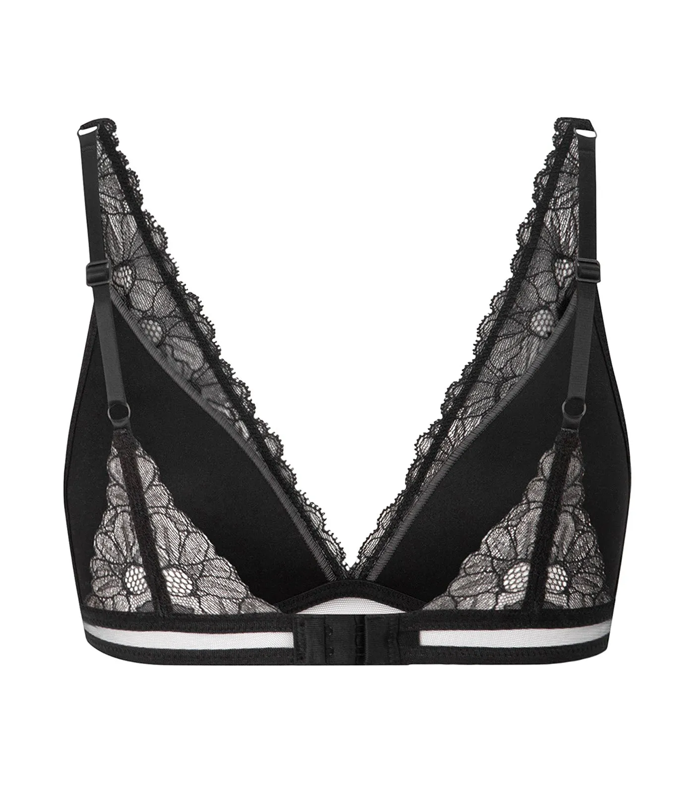 Lightly Lined Triangle Bra Black