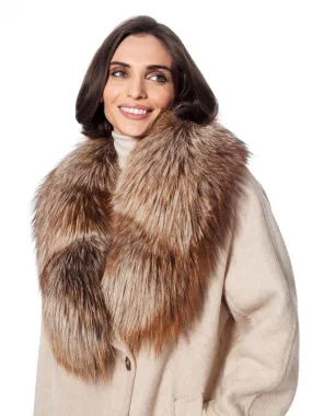 Linda Richards Real Fox Fur Shawl Clip on Collar - Various