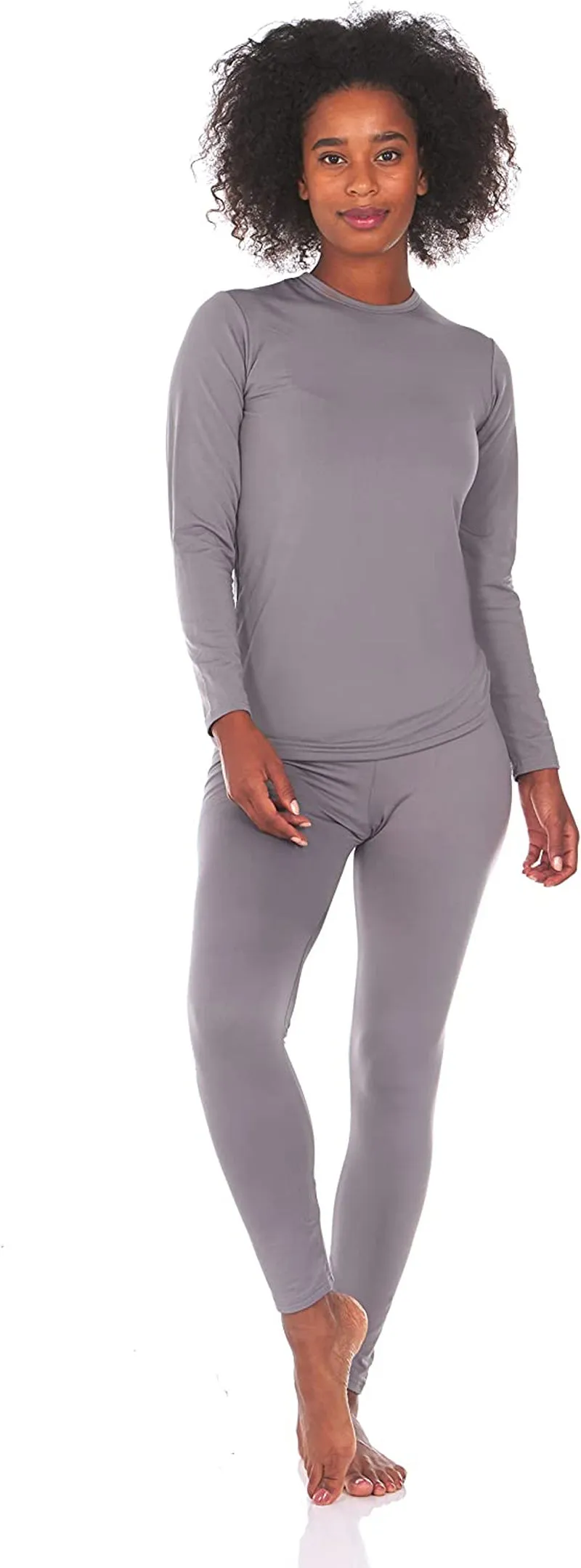 Long Johns Thermal Underwear for Women Fleece Lined Base Layer Pajama Set Cold Weather