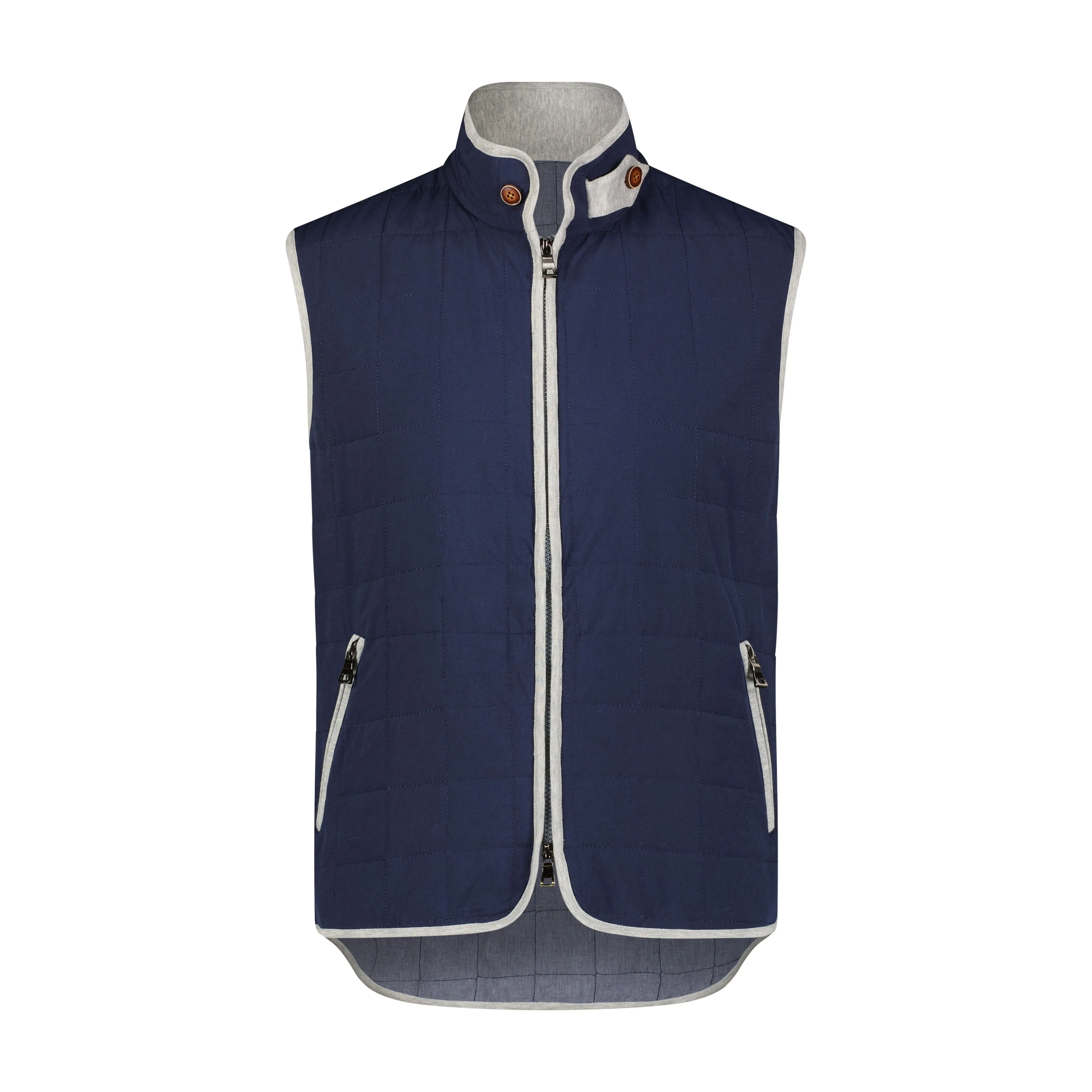 Luciano Visconti Quilted Piped Vest