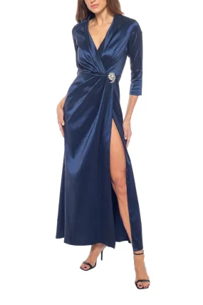 Marina V-Neck Wrap-Front Gown