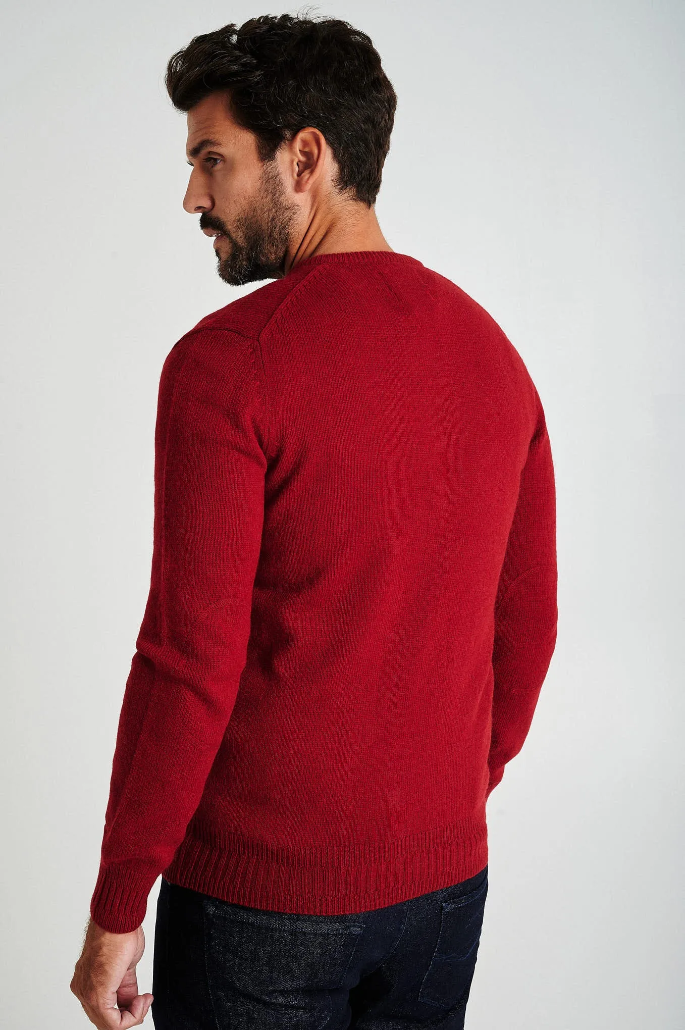 Men's machine washable V neck sweater