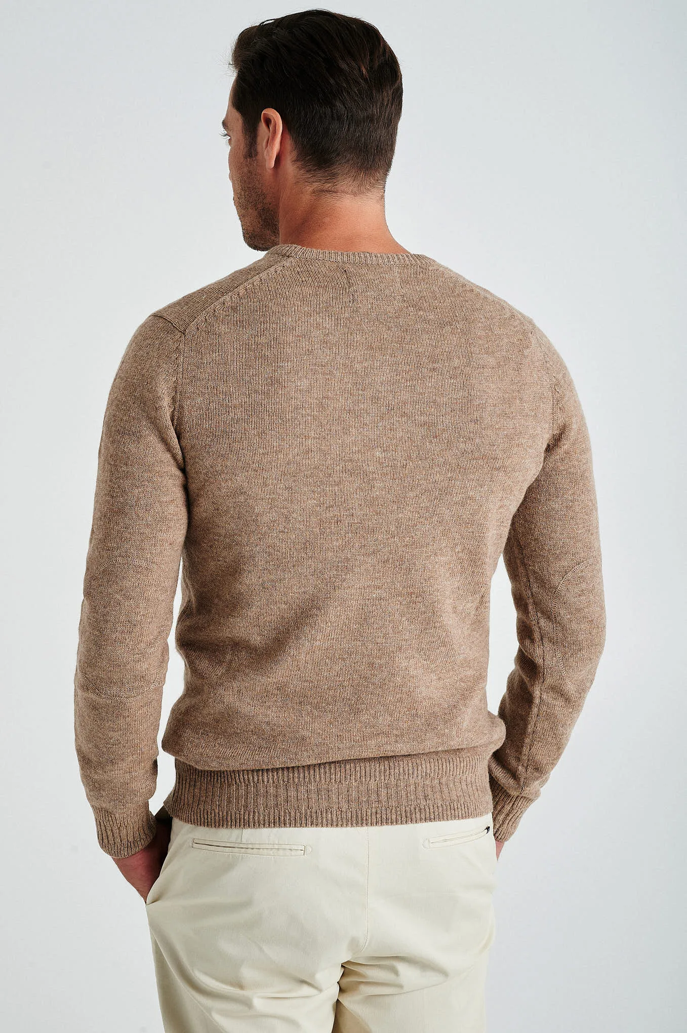 Men's machine washable V neck sweater