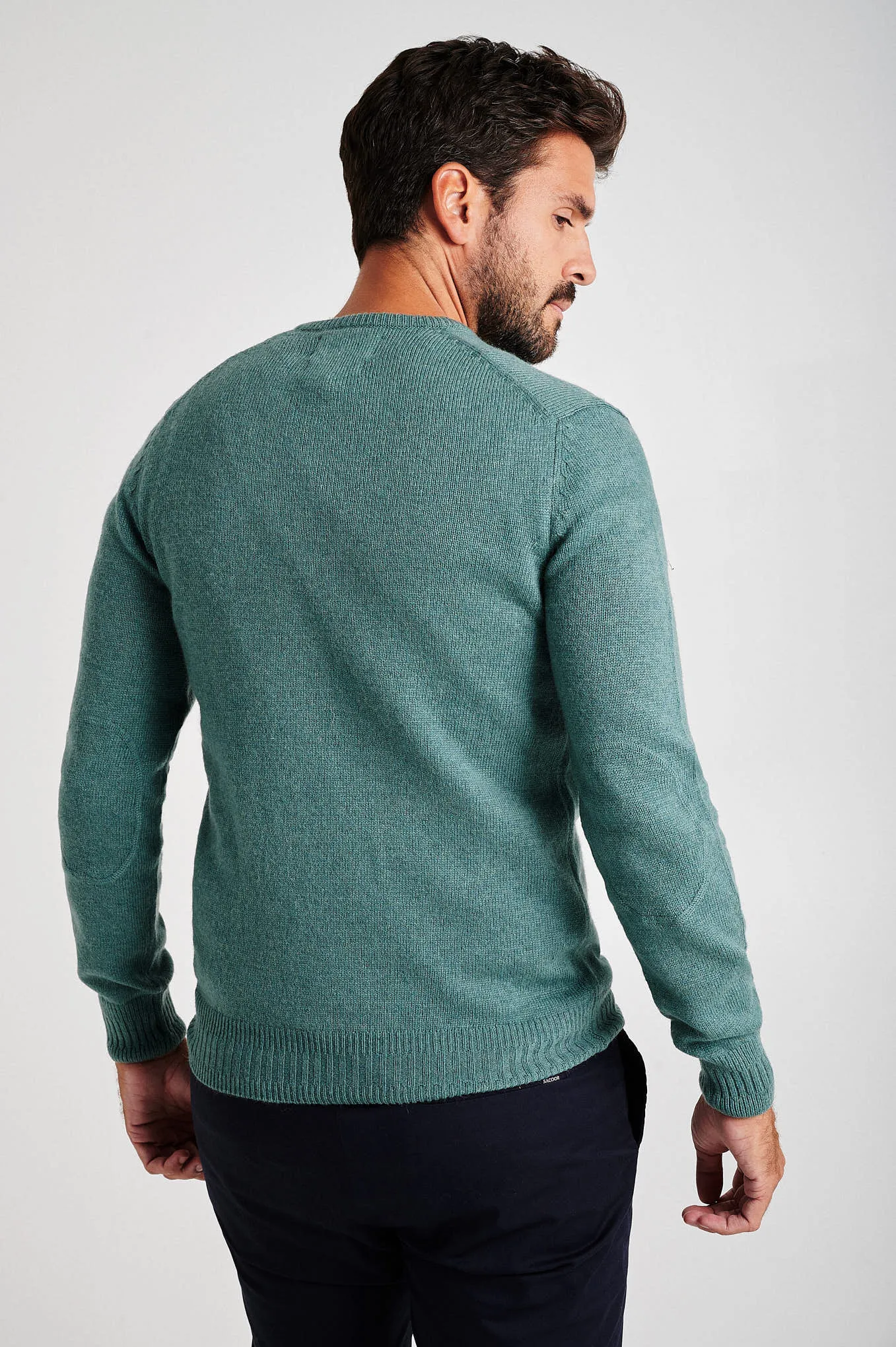 Men's machine washable V neck sweater