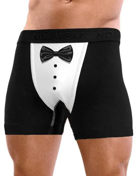 Mens Sexy Tuxedo Boxer Brief Underwear with Optional PERSONALIZED Backprint