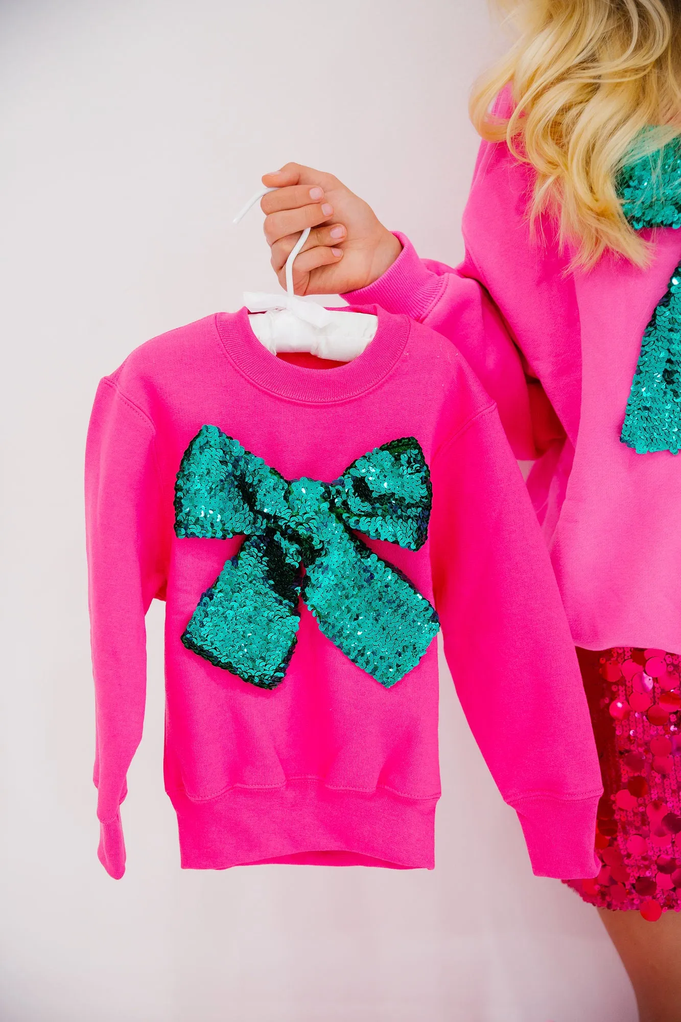 MINI KIDS SEASON TO SPARKLE PINK PULLOVER