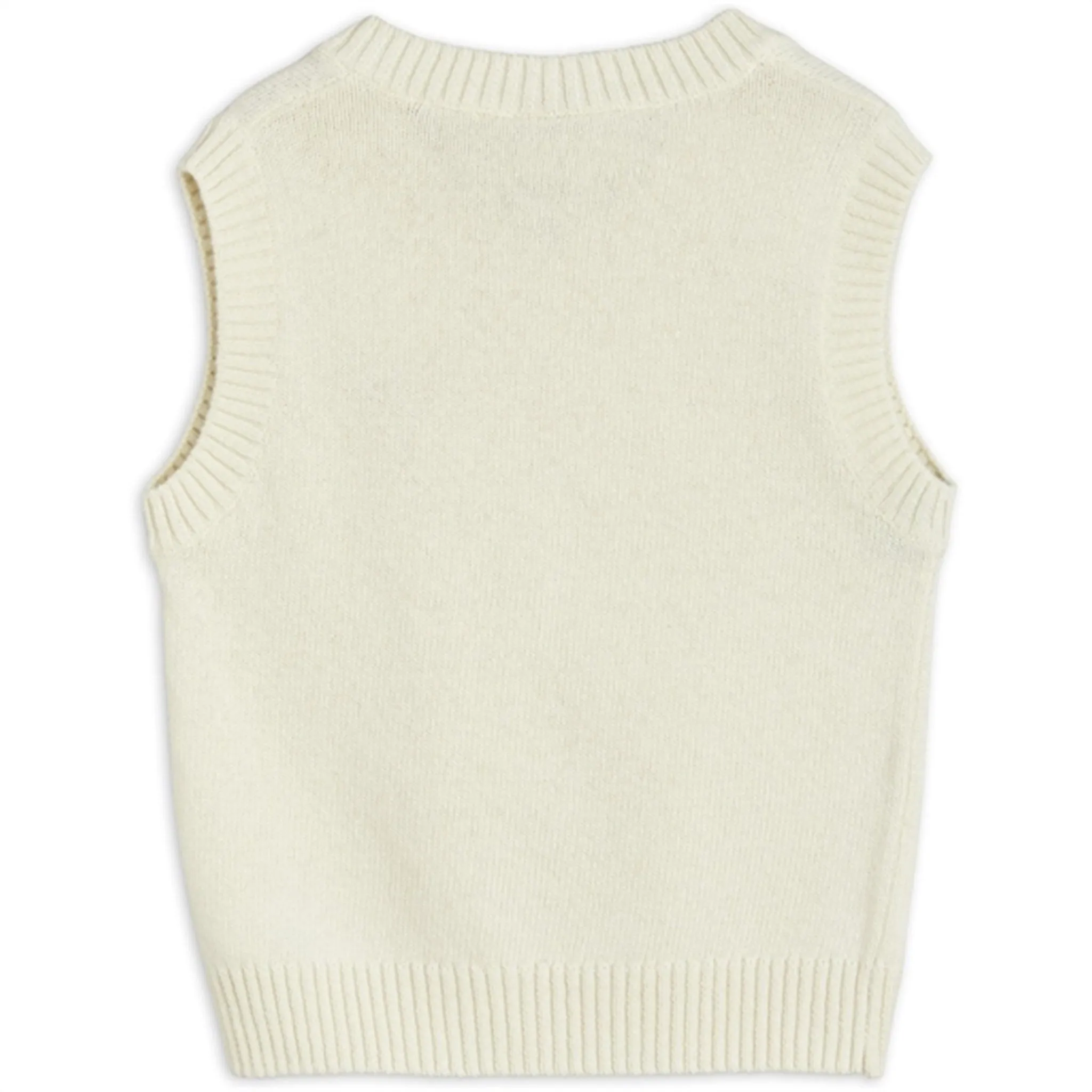 Mini Rodini Lobster Knitted Slipover Vest White