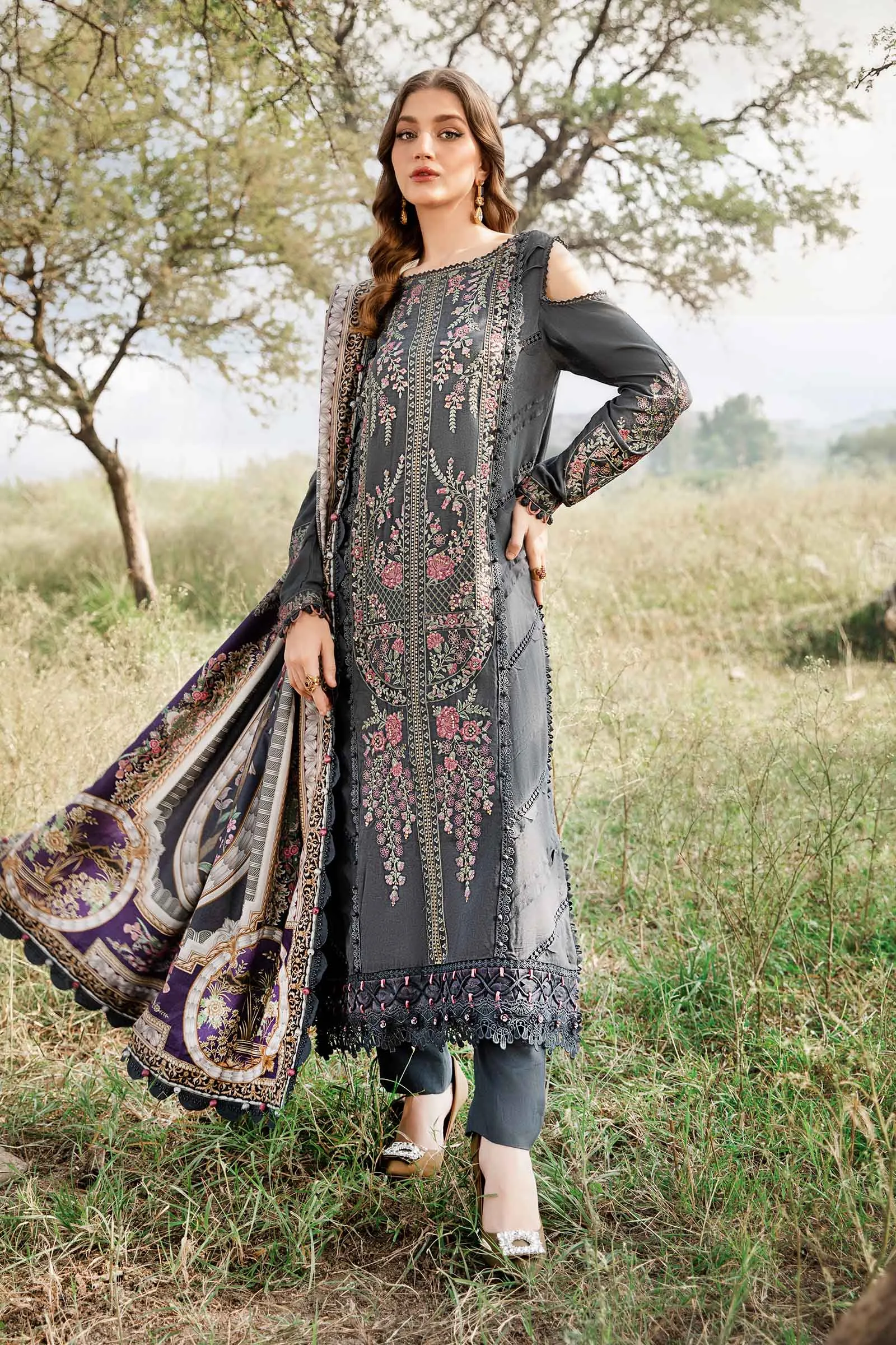 Mprints'24 - 3 Piece Unstitched Printed Linen Suit | MPT-2406-A