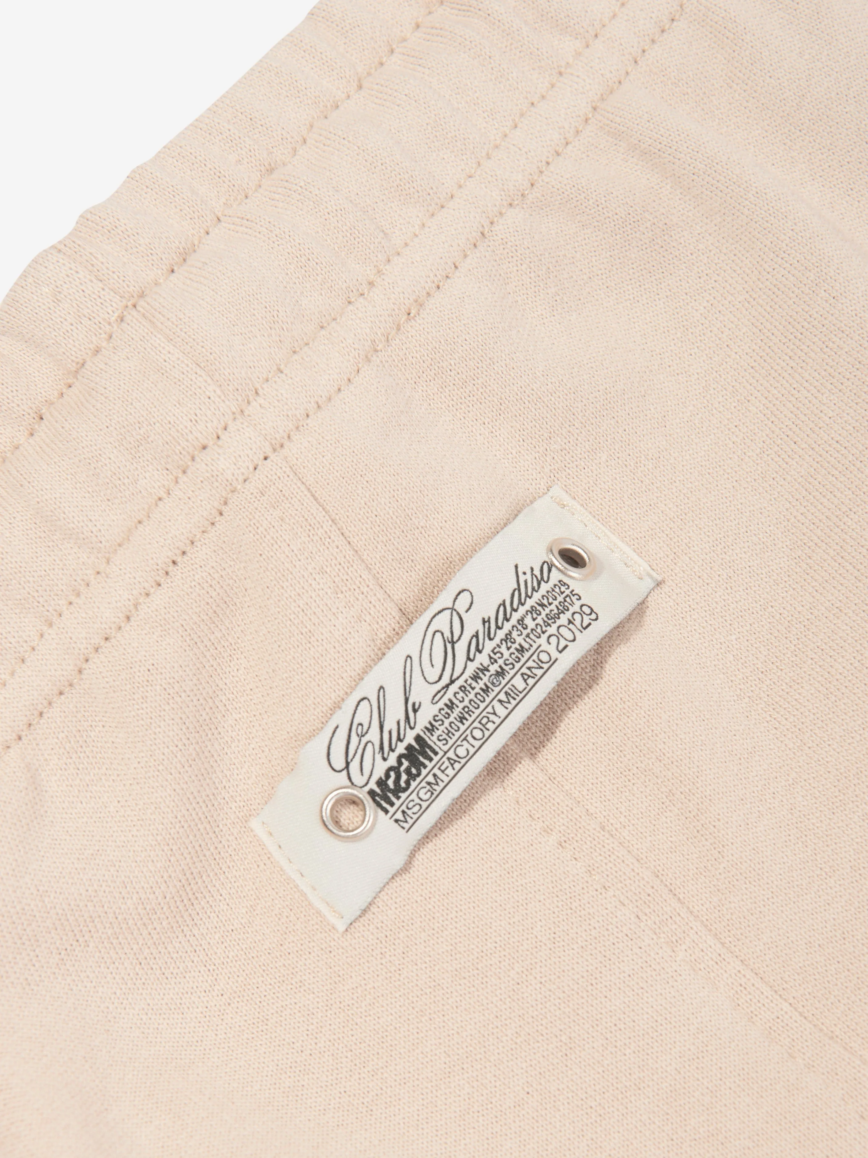 MSGM Boys Fleece Joggers in Beige