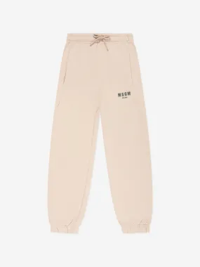 MSGM Boys Fleece Joggers in Beige