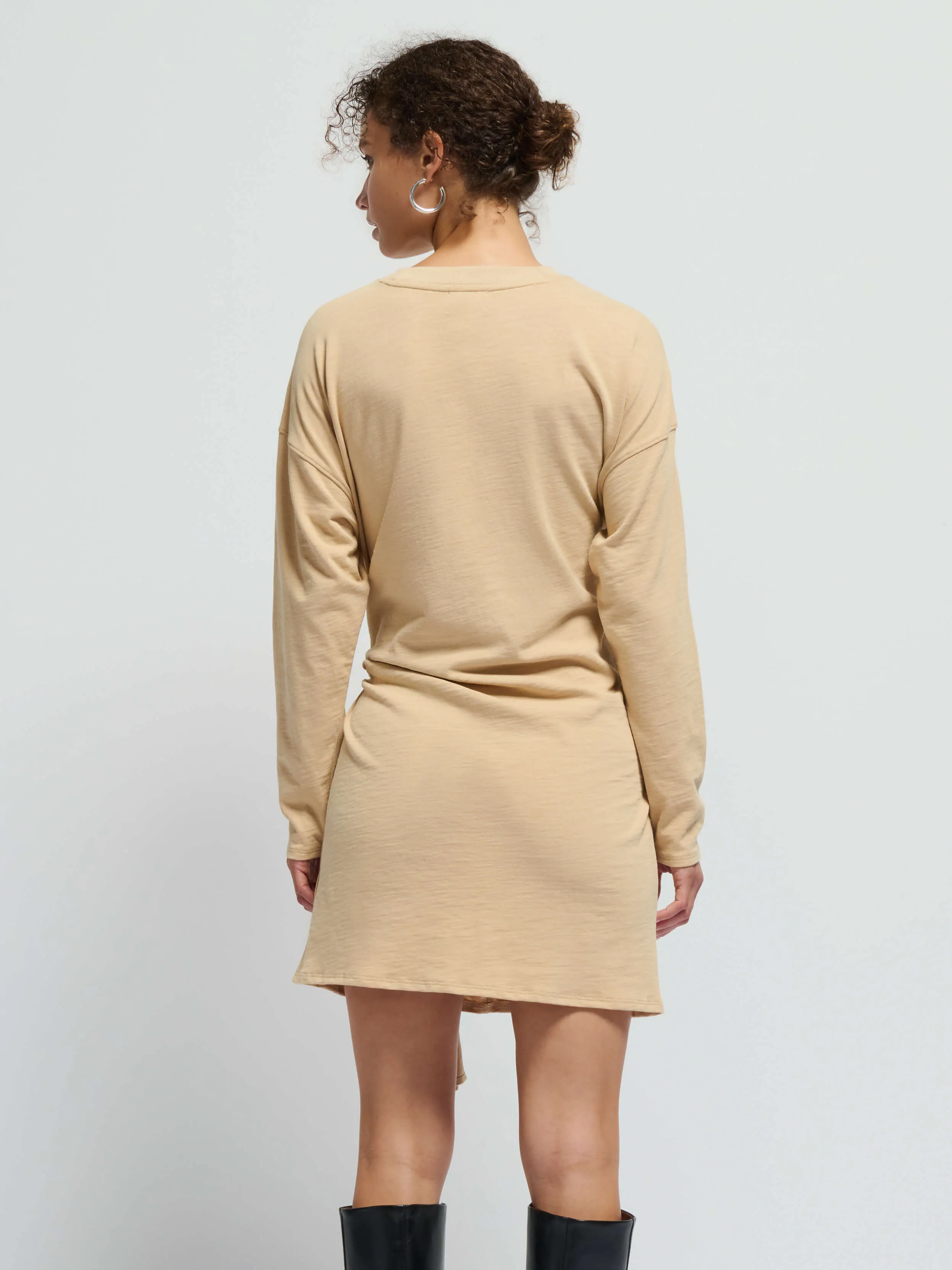 Nation LTD - Gloria Wrap Front Dress in Warm Sand