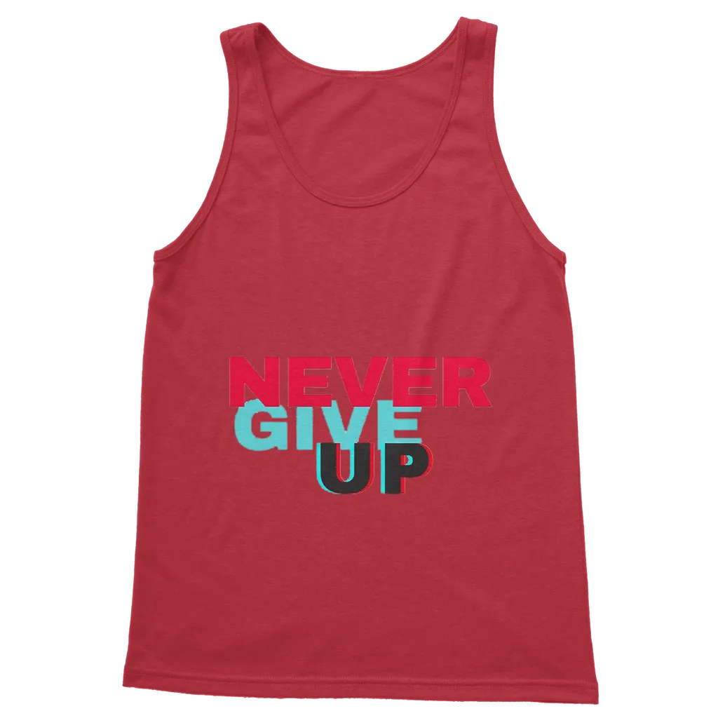 Never Give Up Classic Adult Vest Top