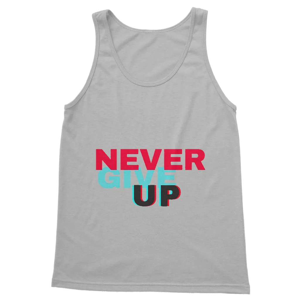 Never Give Up Classic Adult Vest Top