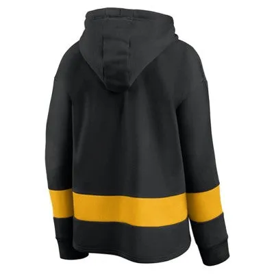 New - NFL Pittsburgh Steelers Women's Halftime Adjustment Long Sleeve Fleece Hooded Sweatshirt - S