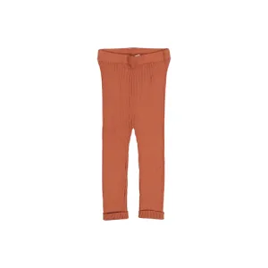 NW024-THIN RIB LEGGING-Terracota