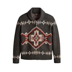 Pendleton Four Corners Zip Sweater: Four Corners Charcoal