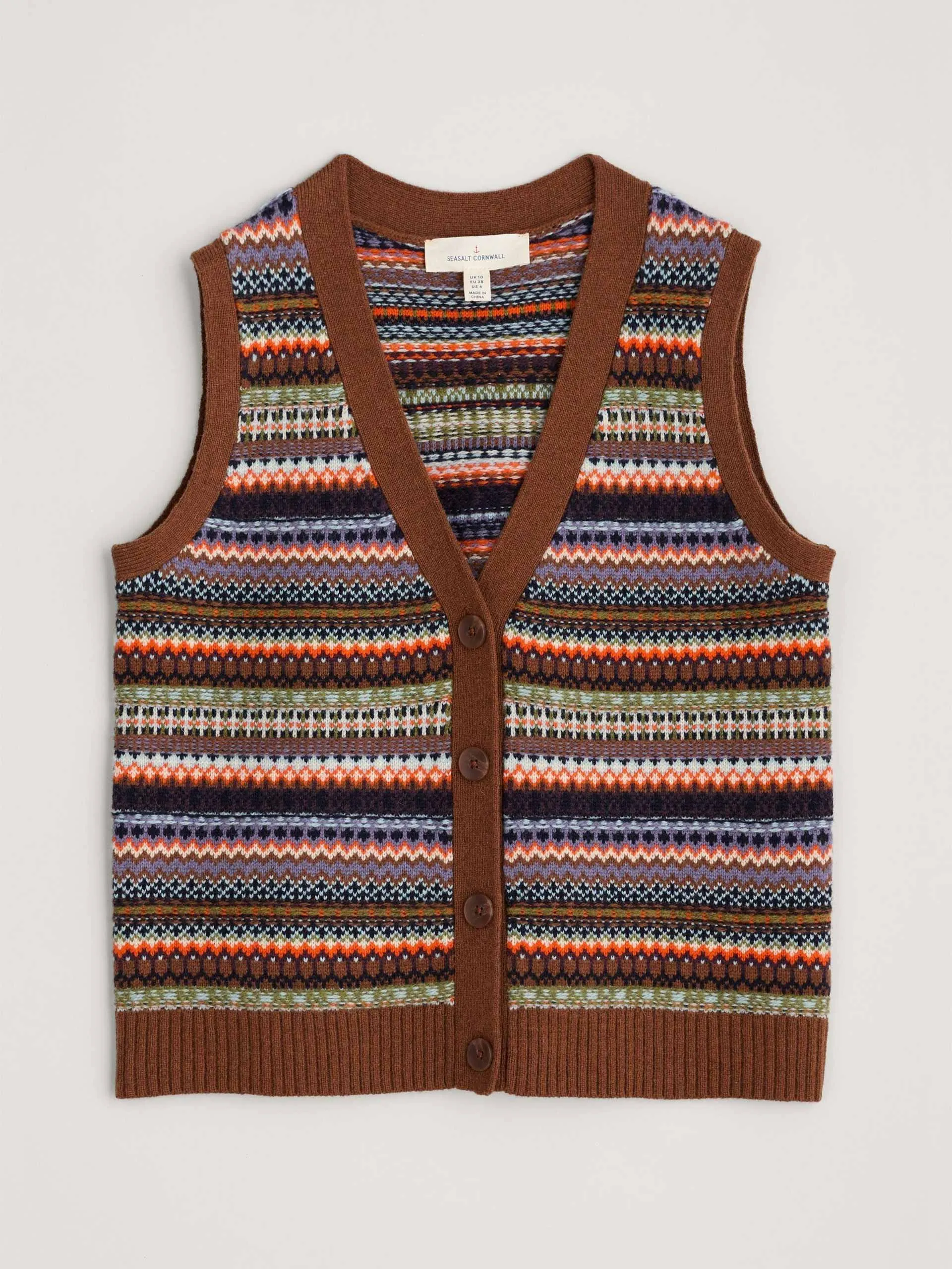 Percella Cove Fair Isle waistcoat vest