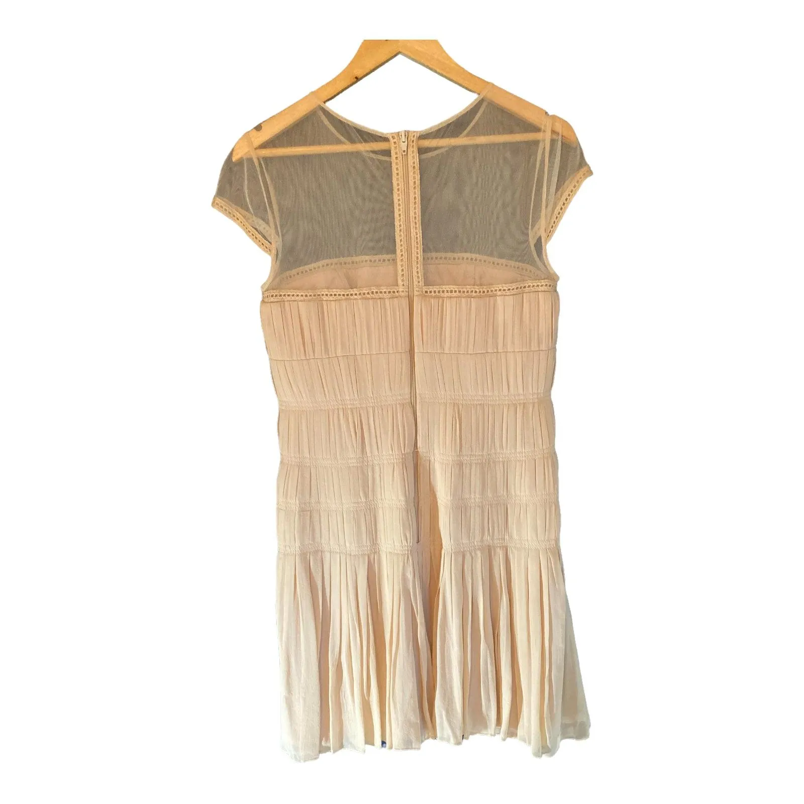 Philosophy Di Alberta Ferretti Nude Cap Sleeved Dress UK Size 12