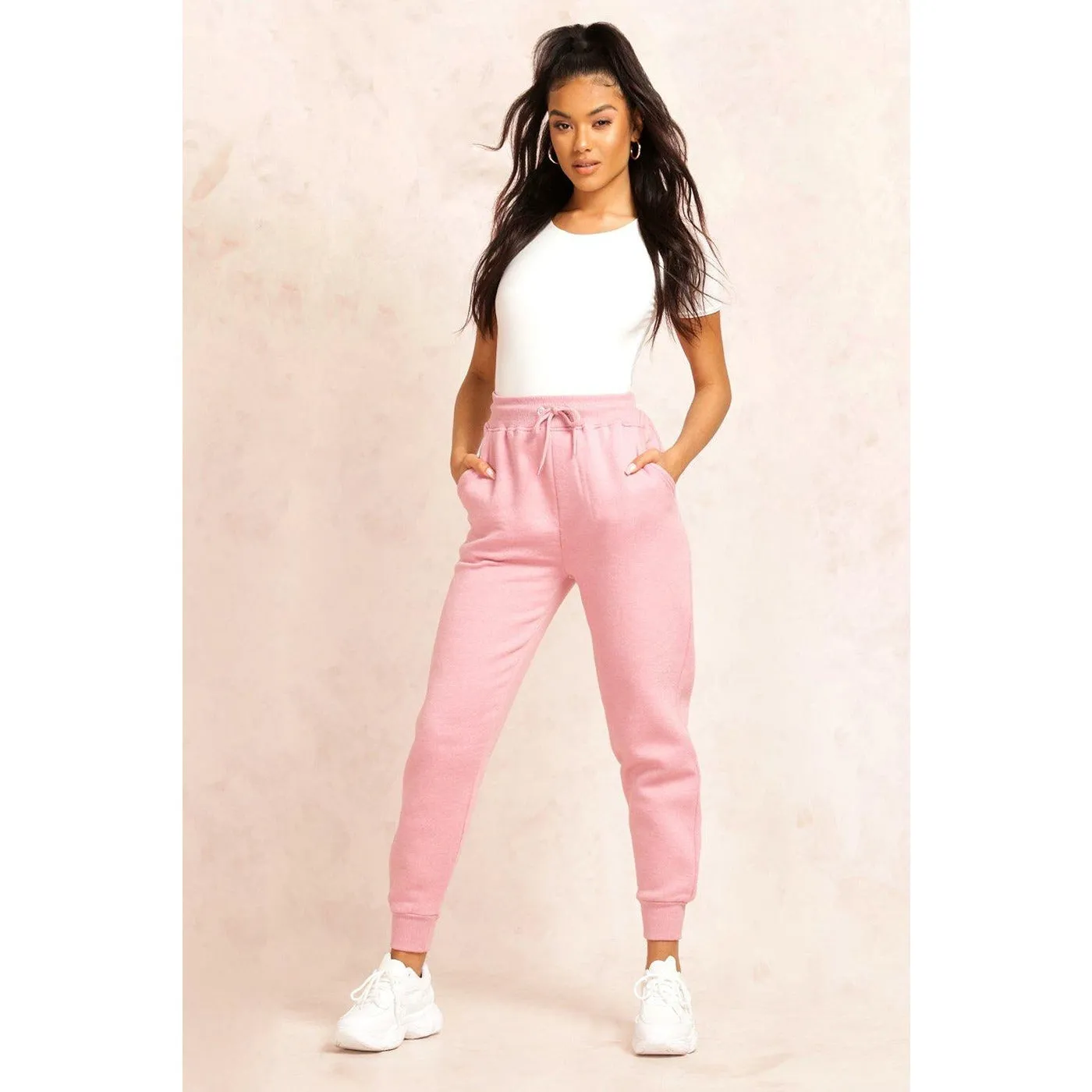 Pink Oversized High Waist Joggers