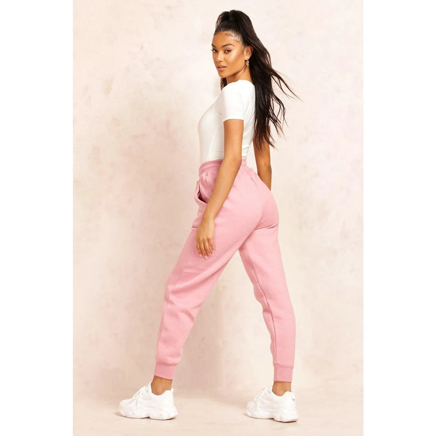 Pink Oversized High Waist Joggers