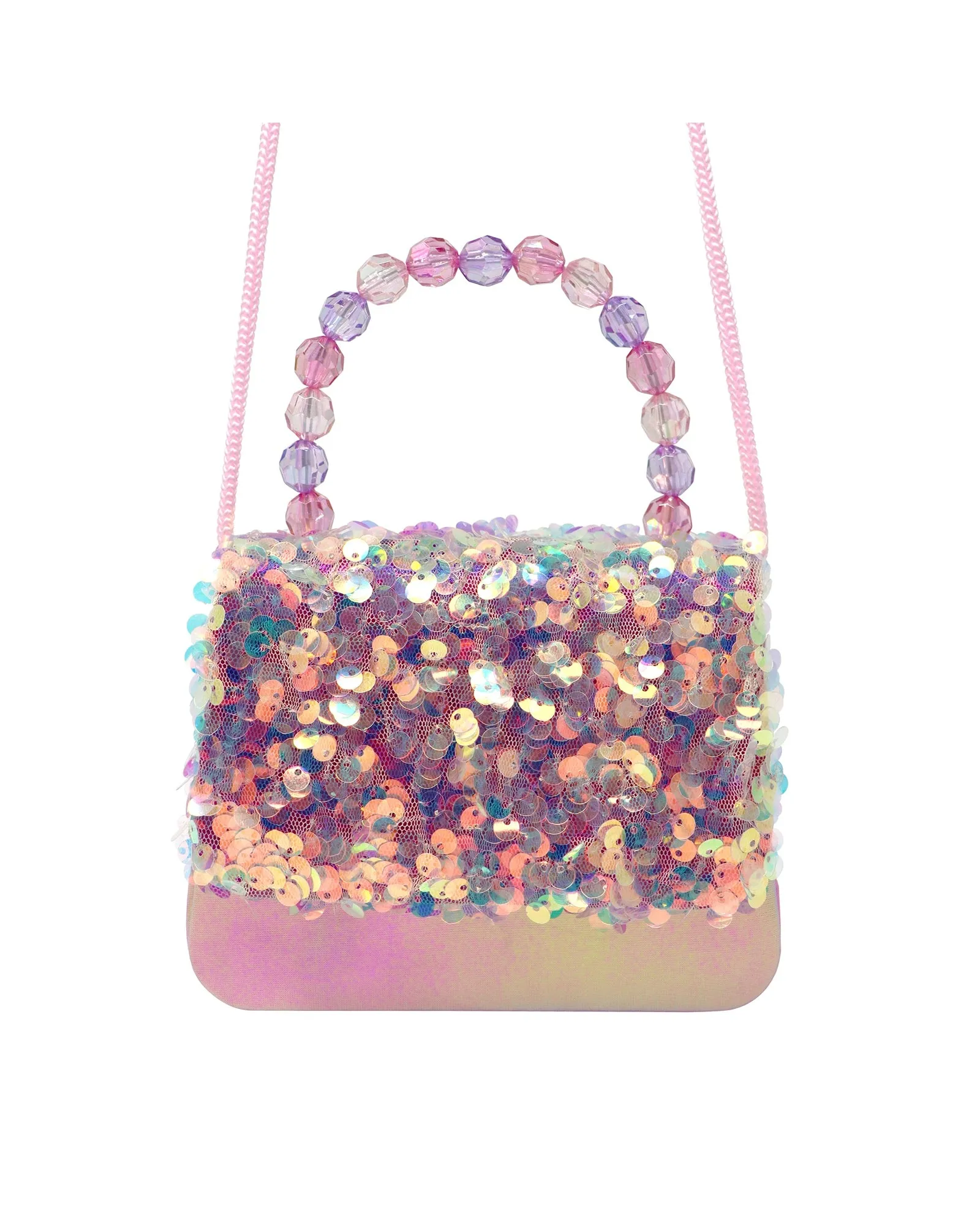 Pink Poppy Sequin Handbag