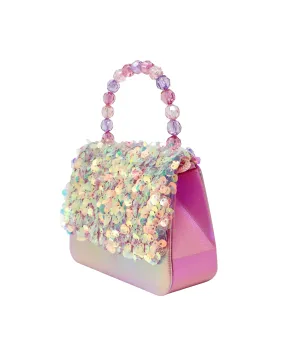 Pink Poppy Sequin Handbag